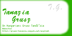 tanazia grusz business card